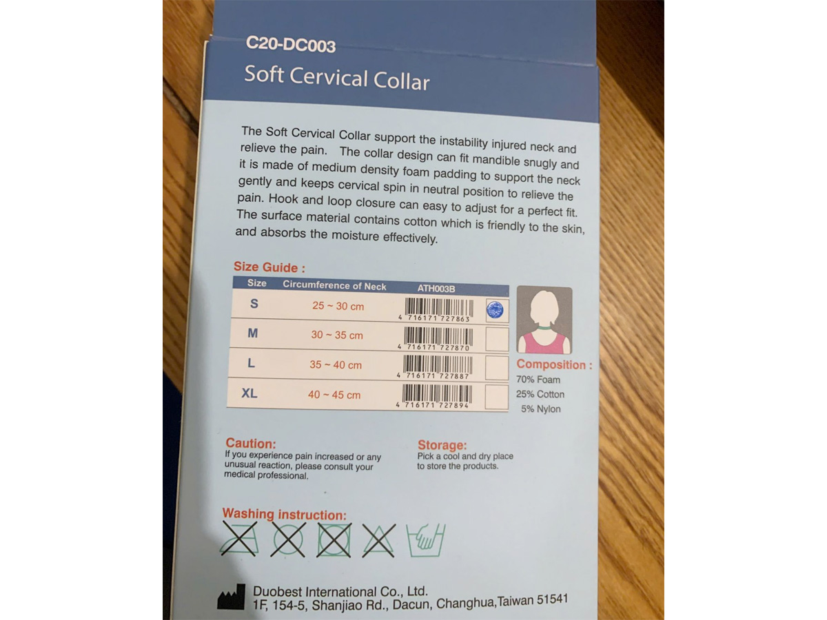 Đai đỡ cổ mềm Cody Health C20-DC003