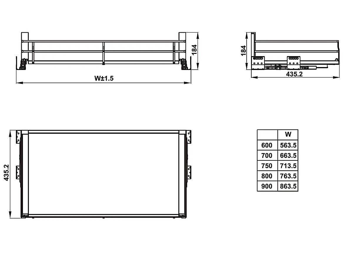 Rổ bát đĩa Hafele Kason Flex 800mm (549.08.887)