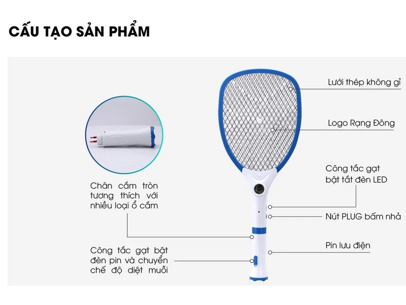 Vợt bắt muỗi VBM RD.02