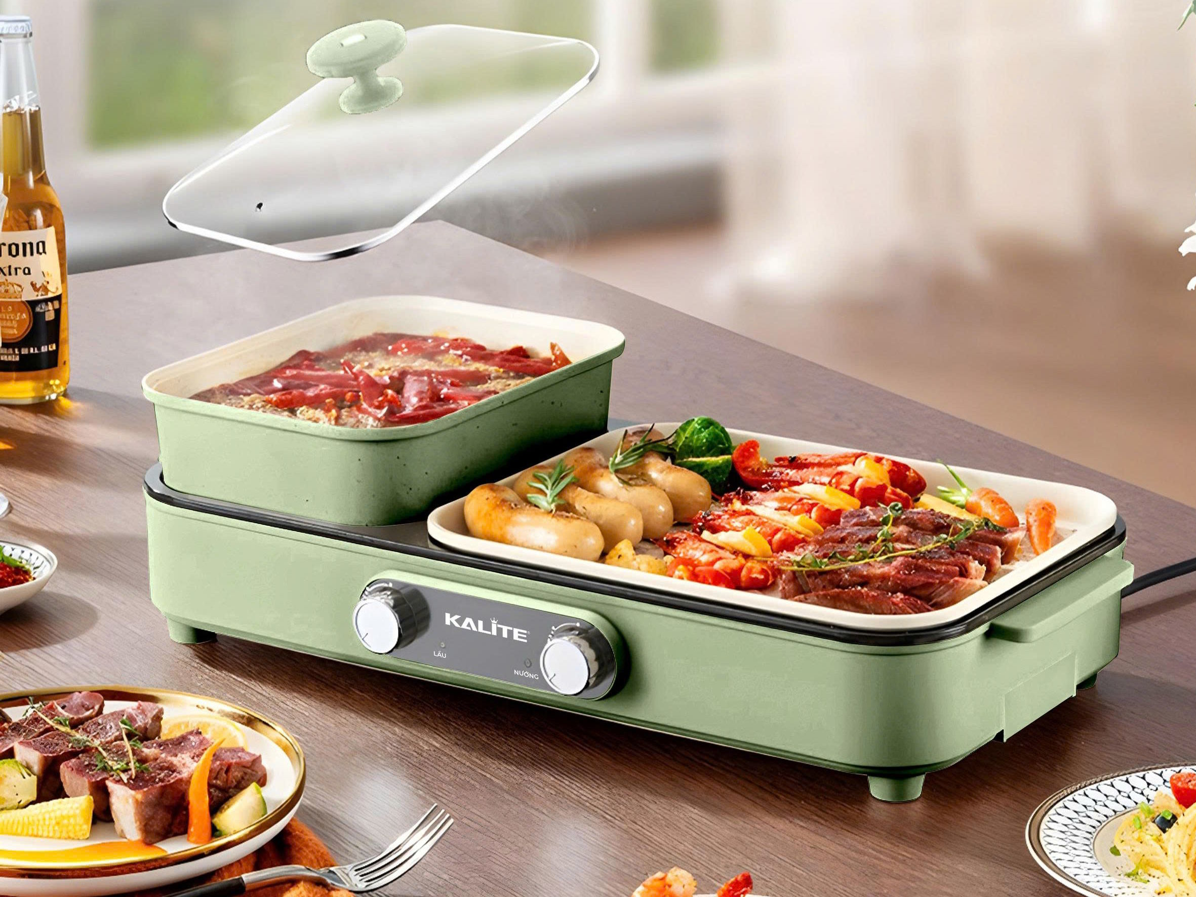 Bếp lẩu nướng 2in1 Kalite KLG333