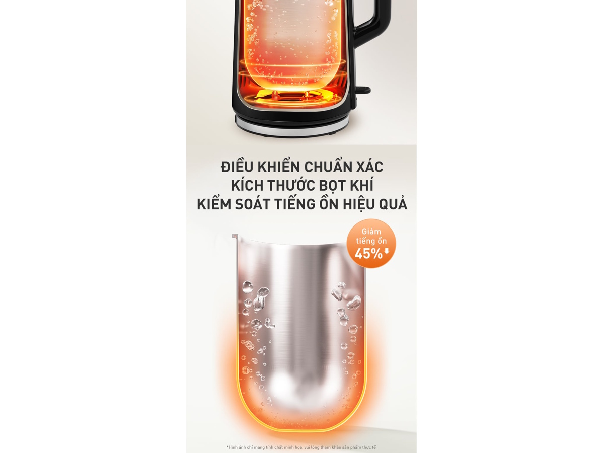 JEK-588 có độ ồn thấp khi đun nước JEK-588