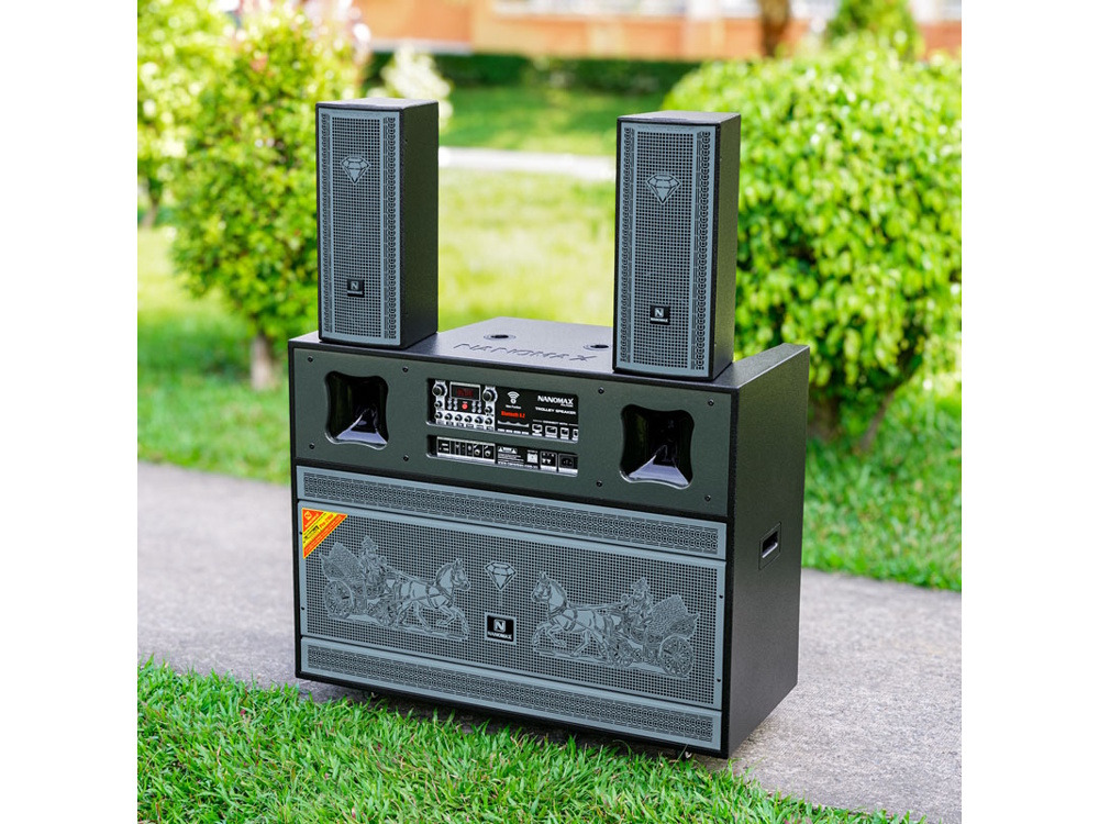 Loa kéo bình điện Nanomax Pro-216N (Bass đôi 40cm, 2.250W)