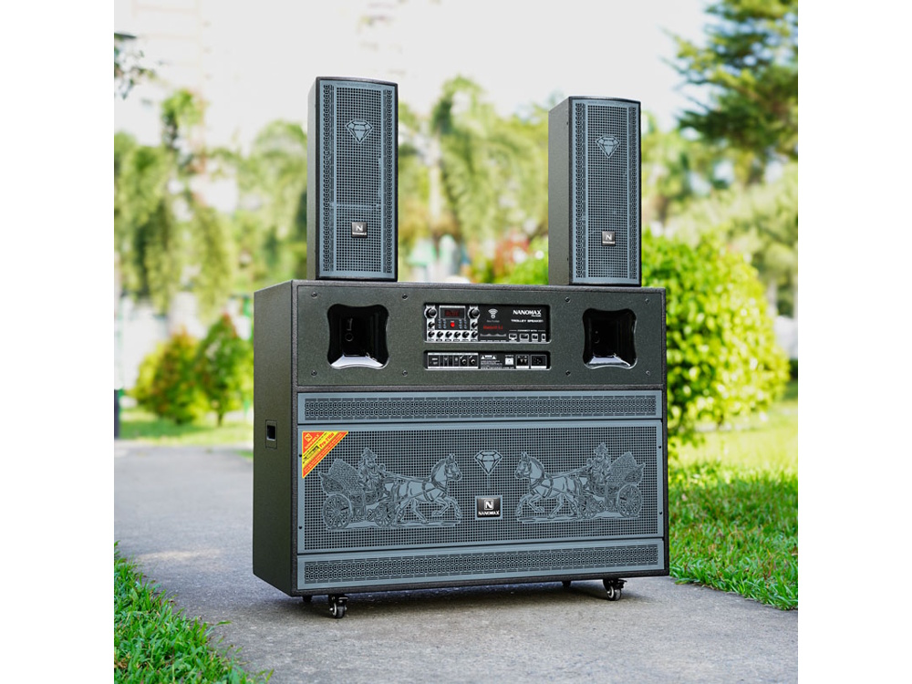 Loa kéo bình điện Nanomax Pro-216N (Bass đôi 40cm, 2.250W)