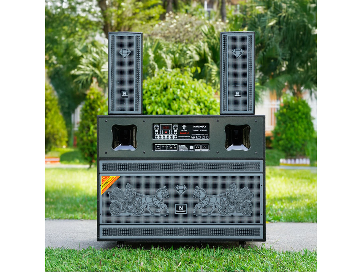Loa kéo bình điện Nanomax Pro-216N (Bass đôi 40cm, 2.250W)