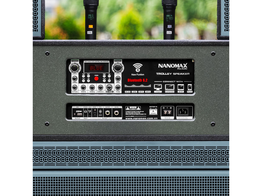 Loa kéo bình điện Nanomax Pro-216N (Bass đôi 40cm, 2.250W)