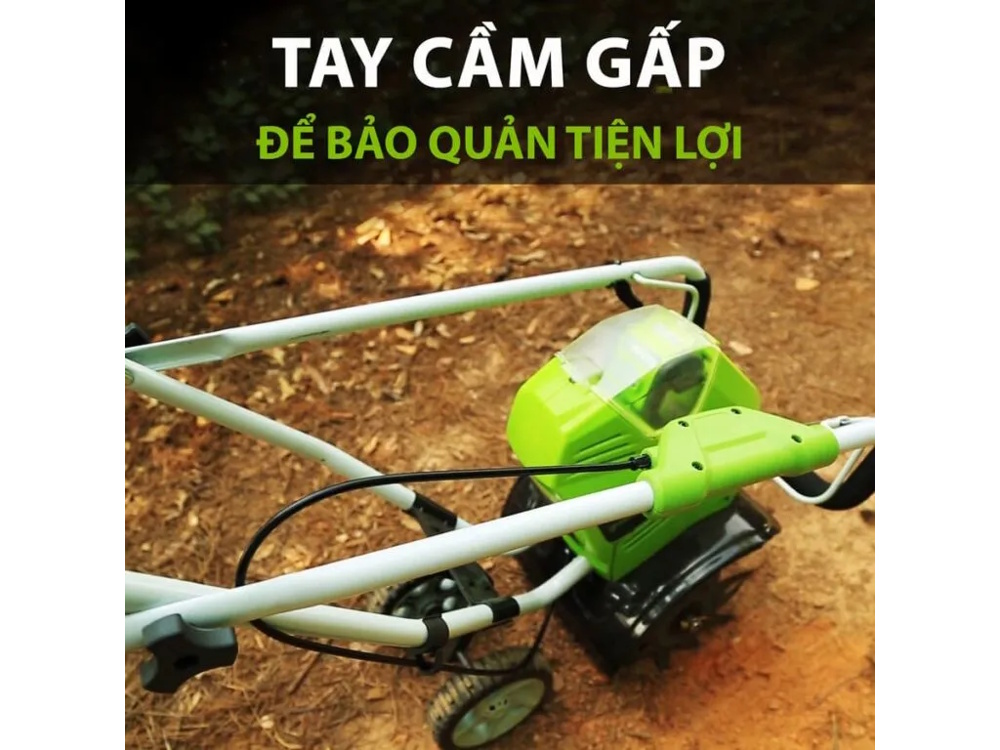 Máy xới đất dùng pin 40V Greenworks 27037 (Chưa pin, sạc)