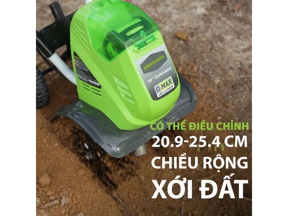 Máy xới đất dùng pin 40V Greenworks 27037 (Chưa pin, sạc)
