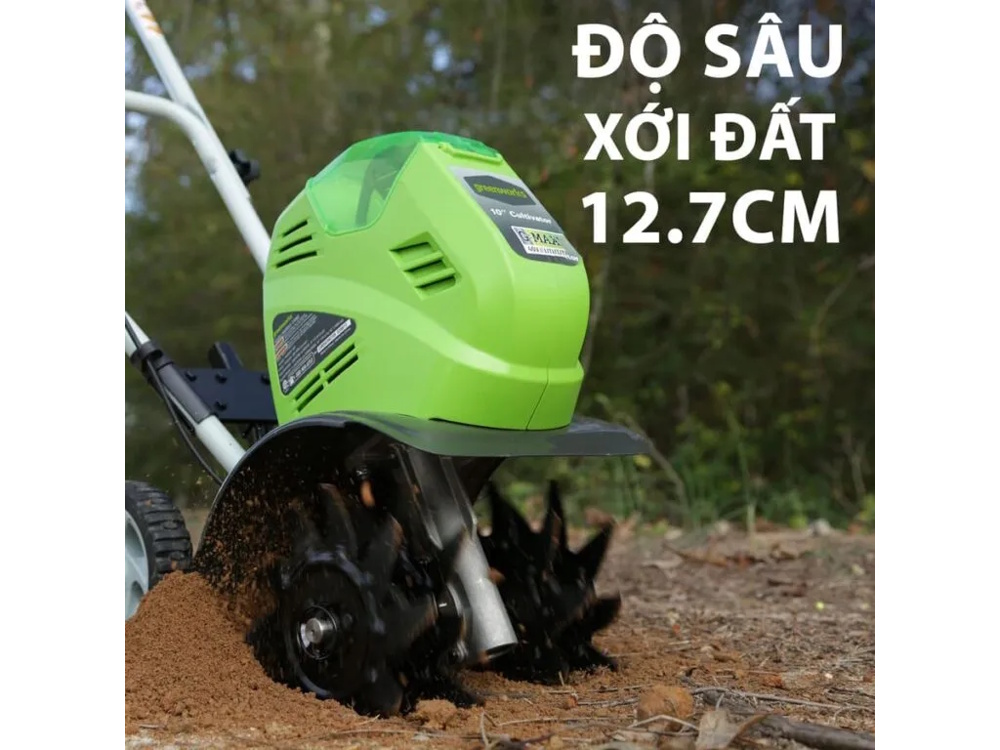 Máy xới đất dùng pin 40V Greenworks 27037 (Chưa pin, sạc)