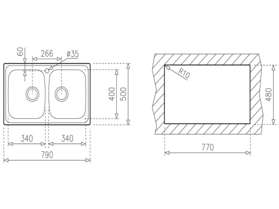 Chậu rửa bát Teka UNIVERSO 79 2B
