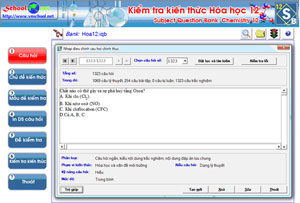 Kiểm tra kiến thức Hóa học 12 cho phép nhập điều chỉnh câu hỏi chính thức