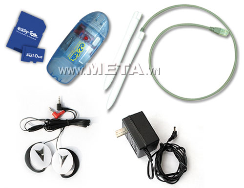 Các phụ kiện đi kèm với sách điện tử nói học Tiếng Anh thông minh Easy-Talk 815TBD
