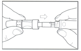 Đóng nắp bút lấy máu của máy đo đường huyết MediSmart Sapphire Đóng nắp bút lấy máu của máy đo đường huyết MediSmart Sapphire