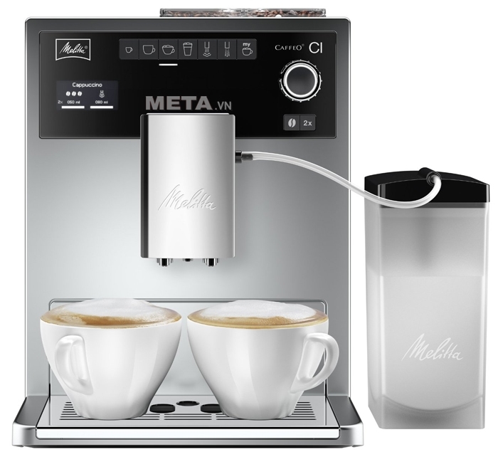 Máy pha cà phê Melitta Caffeo CI có màu sắc sang trọng, hiện đại.