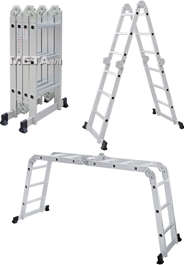 Thang nhôm gấp đa năng 4 đoạn Advindeq ADM103
