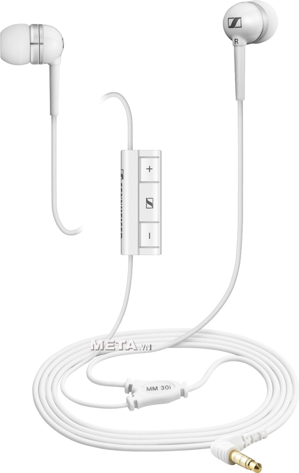 Tai nghe Sennheiser MM30I được trang bị nút nhận cuộc gọi và micro ngay trên thân cáp