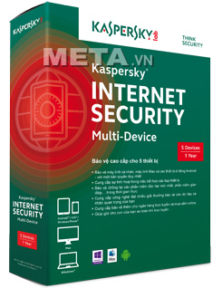 Kaspersky Internet Security 2015 bảo vệ cao cấp cho 5 thiết bị.