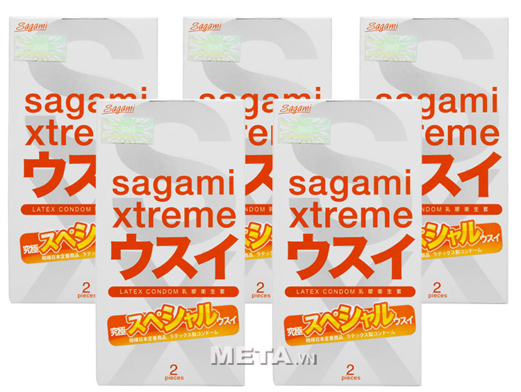 Bộ 2 hộp bao cao su Sagami Xtreme Superthin (hộp 2 chiếc)