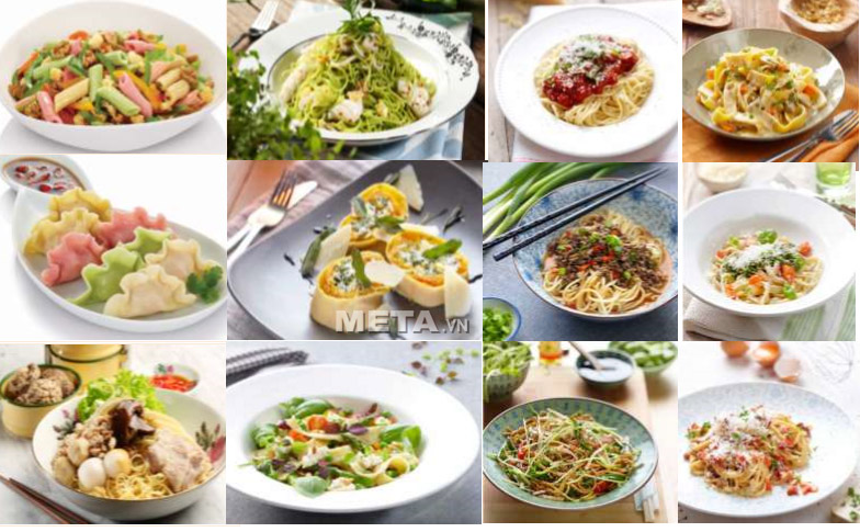 Dùng máy làm mỳ Philips HR2365 chế biến nhiều món ăn ngon của các nước.