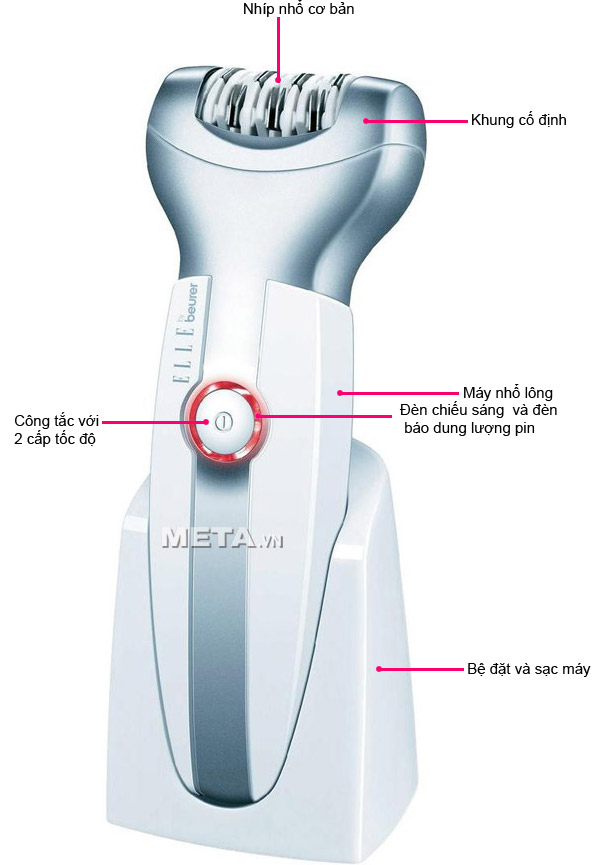 Máy tẩy lông Beurer HLE60 giúp loại bỏ gọn gàng và hiệu quả những sợi lông dài.