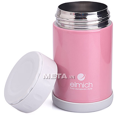 Bình đựng thức ăn hút chân không Elmich 500ml EL6844 có nắp đậy kín, không làm vương vãi thức ăn.