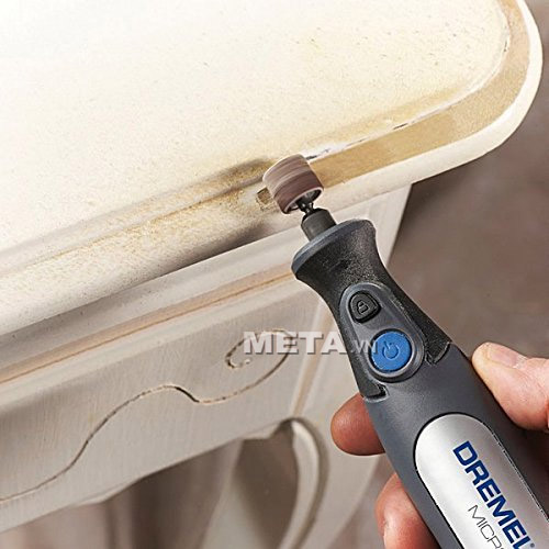 Máy khoan mài dùng pin Dremel Micro 8050/35 dùng mài, đánh bóng trên gỗ.