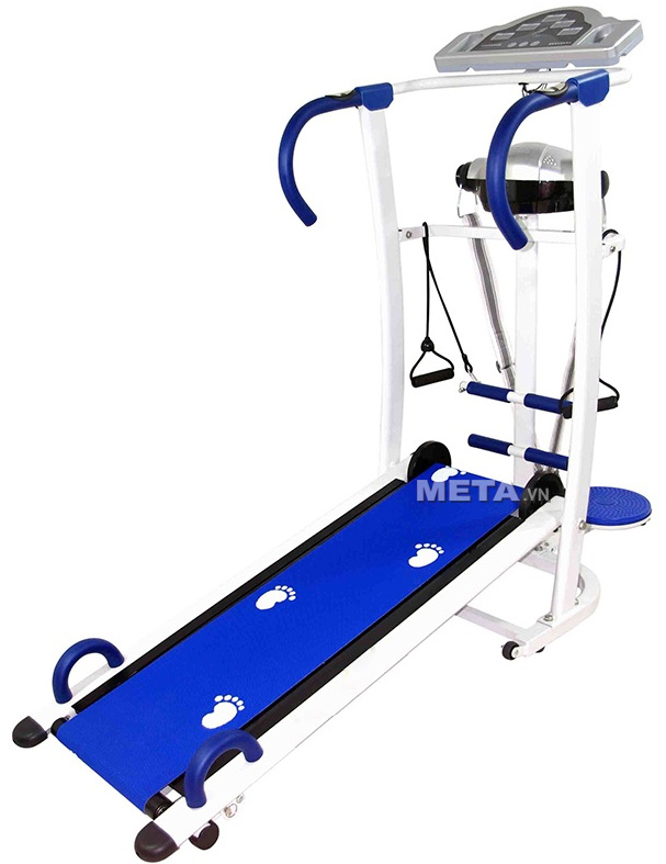 Máy chạy bộ cơ đa năng KPR-8060 (5008) dễ dàng gập gọn và di chuyển bằng bánh xe.