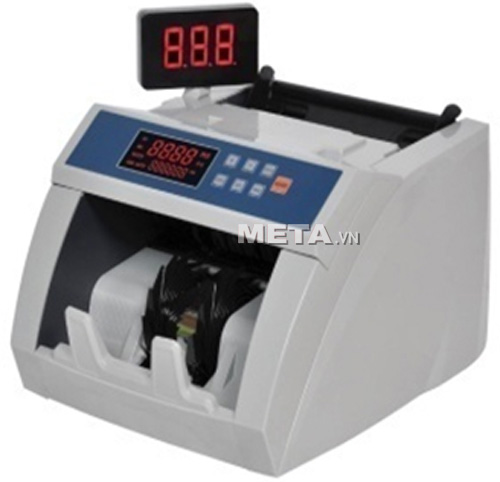 Máy đếm tiền Zhong Jin ZJ-6300 có kích thước nhỏ gọn, trang bị 2 màn hình dễ dàng quan sát số tiền đếm được.