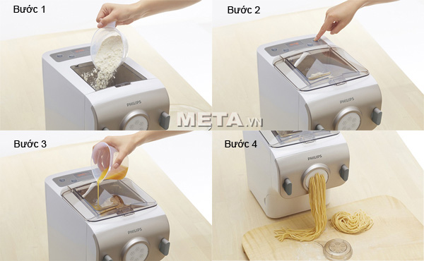Các bước làm mỳ với máy làm mỳ Philips HR2365