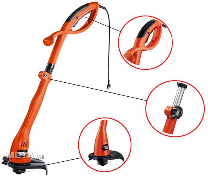 Cấu tạo máy cắt cỏ cầm tay bằng điện Black&Decker GL300