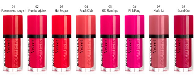 Son Bourjois Rouge Edition Velvet có nhiều màu sắc cho bạn lựa chọn.