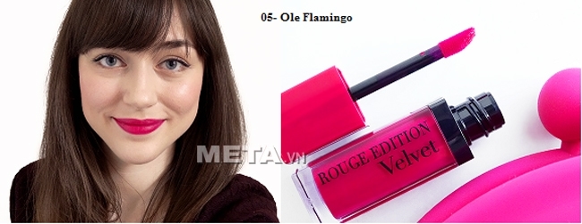 Son Bourjois Rouge Edition Velvet Ole Flamingo 05 (326051) - Màu hồng đậm