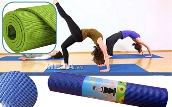 Thảm Yoga PVC trơn không hoa văn WP1 giúp các chị em rèn luyện sức khỏe dẻo dai hơn. Thảm Yoga PVC trơn không hoa văn WP1 giúp các chị em rèn luyện sức khỏe dẻo dai hơn.