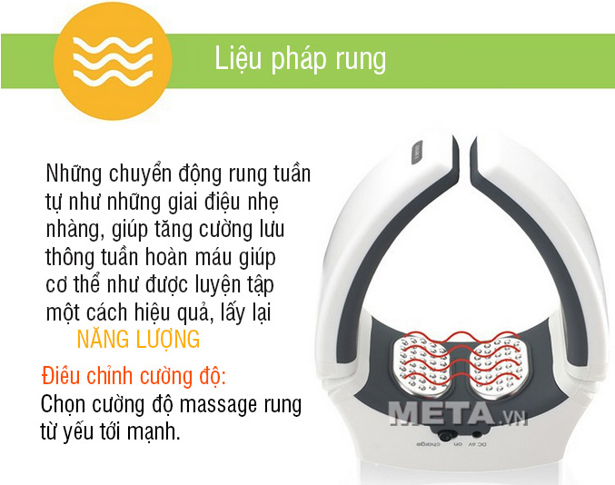 Liệu pháp rung của máy massage cổ gáy Maxcare Max545
