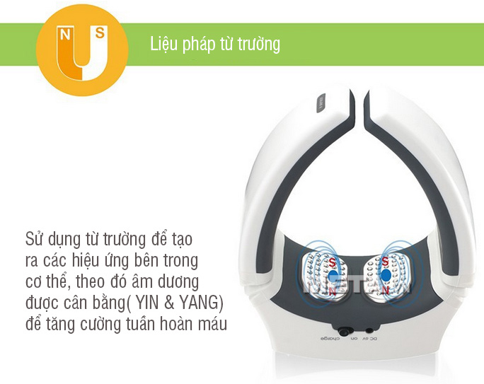 Liệu pháp từ trường của máy massage cổ gáy Maxcare Max545