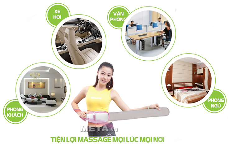 Đai massage eo Maxcare Max626 sử dụng mọi lúc, mọi nơi.