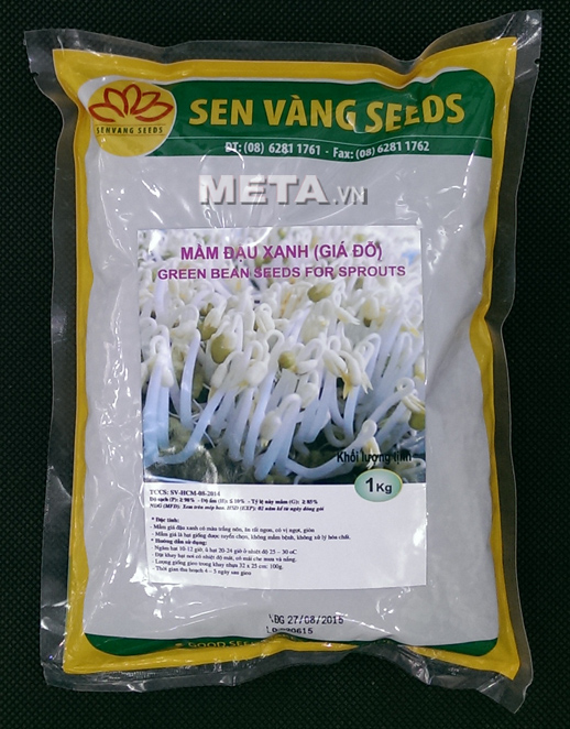 Hạt giống đỗ xanh 1kg được sản xuất tại Việt Nam đảm bảo an toàn đối với sức khỏe người dùng.