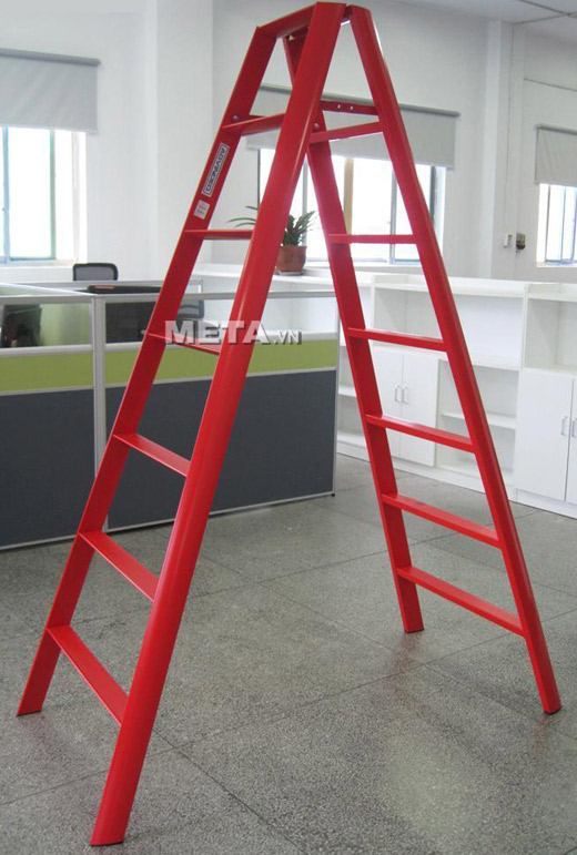Thang nhôm chữ A Đài Loan 14 bậc Advindeq AV307 (Red) thiết kế sang trọng