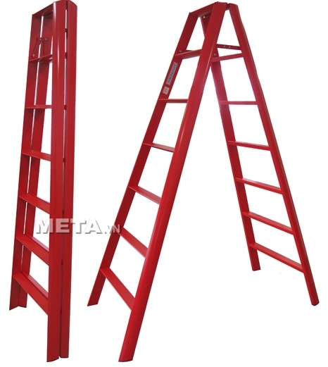Thang nhôm chữ A Đài Loan 14 bậc Advindeq AV307 (Red)