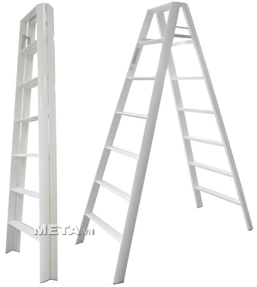 Thang nhôm chữ A Đài Loan 14 bậc Advindeq AV307 (White)