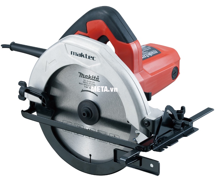 Máy cưa đĩa Maktec MT583 có kết cấu vững chắc, với màu đỏ sang trọng.