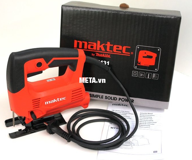 Máy cưa lọng Maktec MT431 có hộp đựng sang trọng.