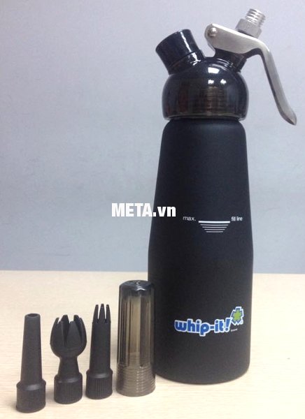 Bình tạo bọt kem Whipping-It màu đen 