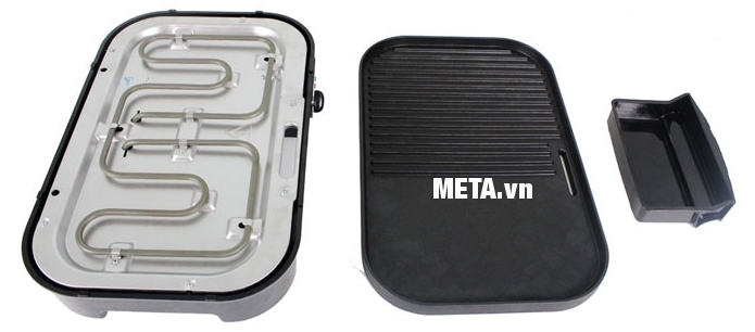 Vỉ nướng điện Magic Korea A-24 gồm 3 phần tách biệt.