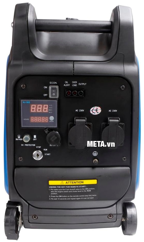 Máy phát điện biến tần kỹ thuật số Fujihaia GY2600E có bánh xe, giúp di chuyển đến bất cứ vị trí nào bạn muốn.