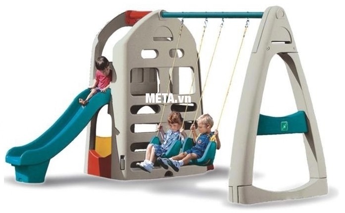 Bộ nhà leo cầu trượt đa năng 1 khối L602+603 sử dụng phù hợp cho sân chơi.