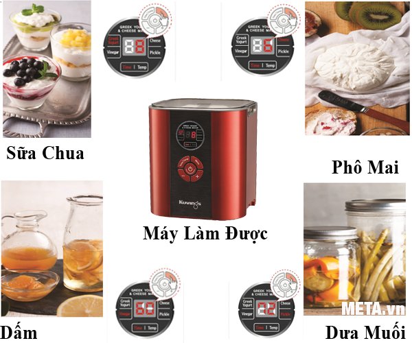 Máy làm phô mai và sữa chua Kuvings KGC-712 làm được nhiều món ăn