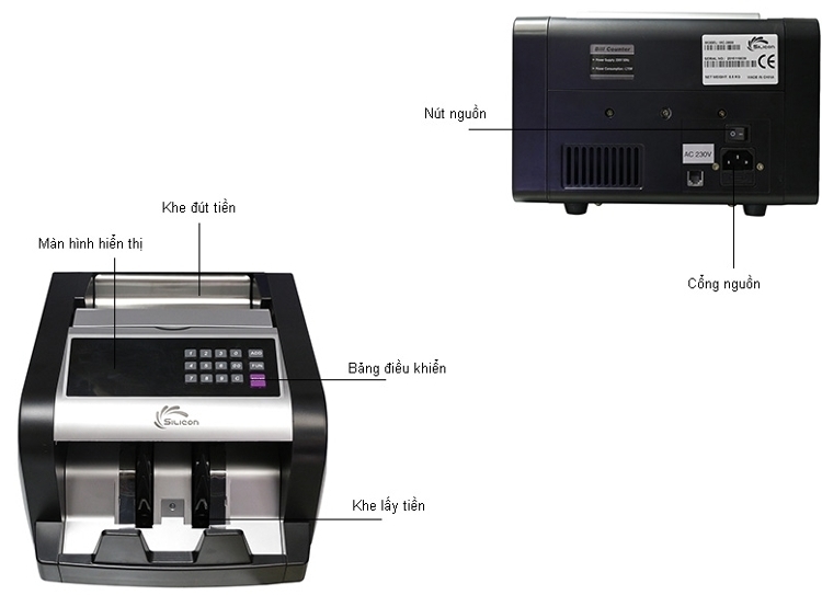 Cấu tạo của máy đếm tiền Silicon MC-3600