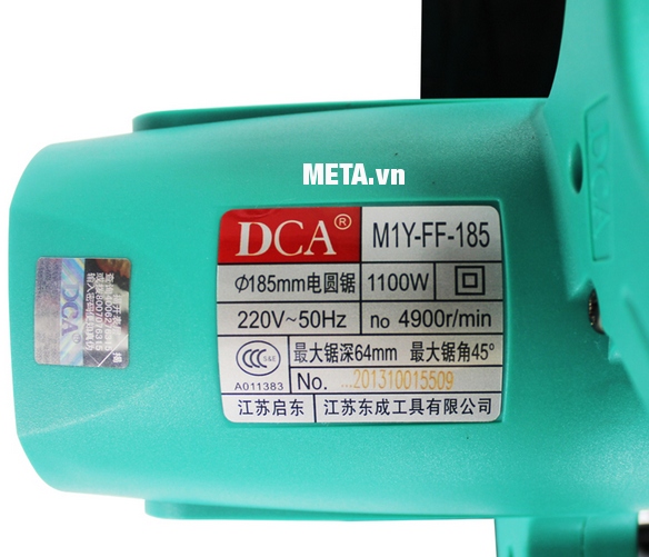 Máy cưa đĩa 1100W DCA AMY185 (M1Y-FF-185)có động cơ hoạt động mạnh mẽ và bền bỉ. 