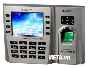 Máy chấm công vân tay và thẻ cảm ứng Ronald Jack ICLOCK 260 với thiết kế sang trọng.