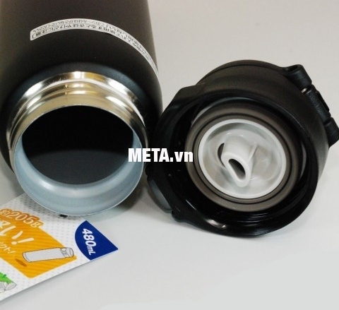 Miệng bình giữ nhiệt nóng lạnh Zojirushi ZOBL-SM-SA48-BA thiết kế rộng có thể cho vừa đá cục, đá bi.